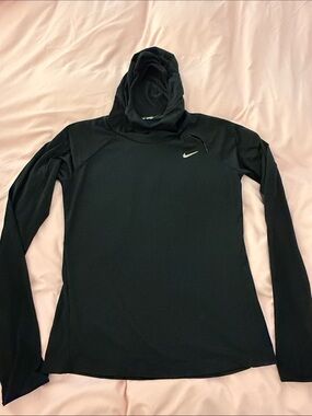 Nike Dri-Fit Womens Running Black Women's Hooded Long-Sleeve Performance Top